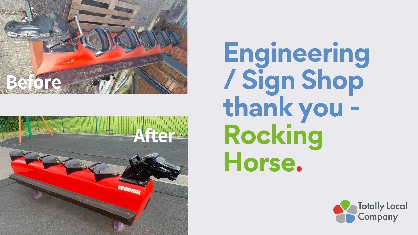 Engineering & Sign Shop thank you – Rocking Horse