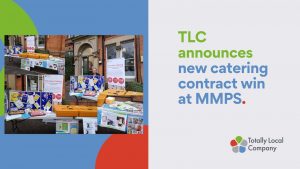 wording - TLC announces new catering contract win at MMPS, collage of images from the food tasting event held in the school playground