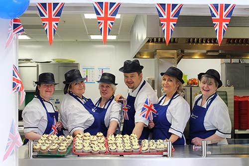 Totally Local Catering Team Celebrating the Royal Wedding