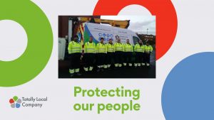 workding - protecting our people, with an image of the street lighting team