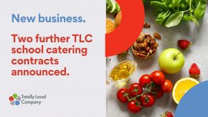Wording - new business - two further TLC school catering contracts announced, healthy image including fruit and seeds